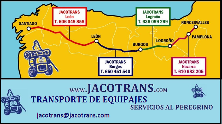 Jocotrans camino bag transport service area.