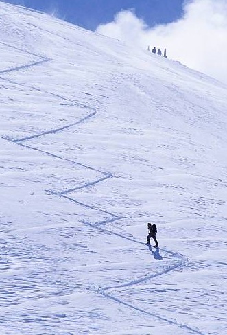 zig zag uphill